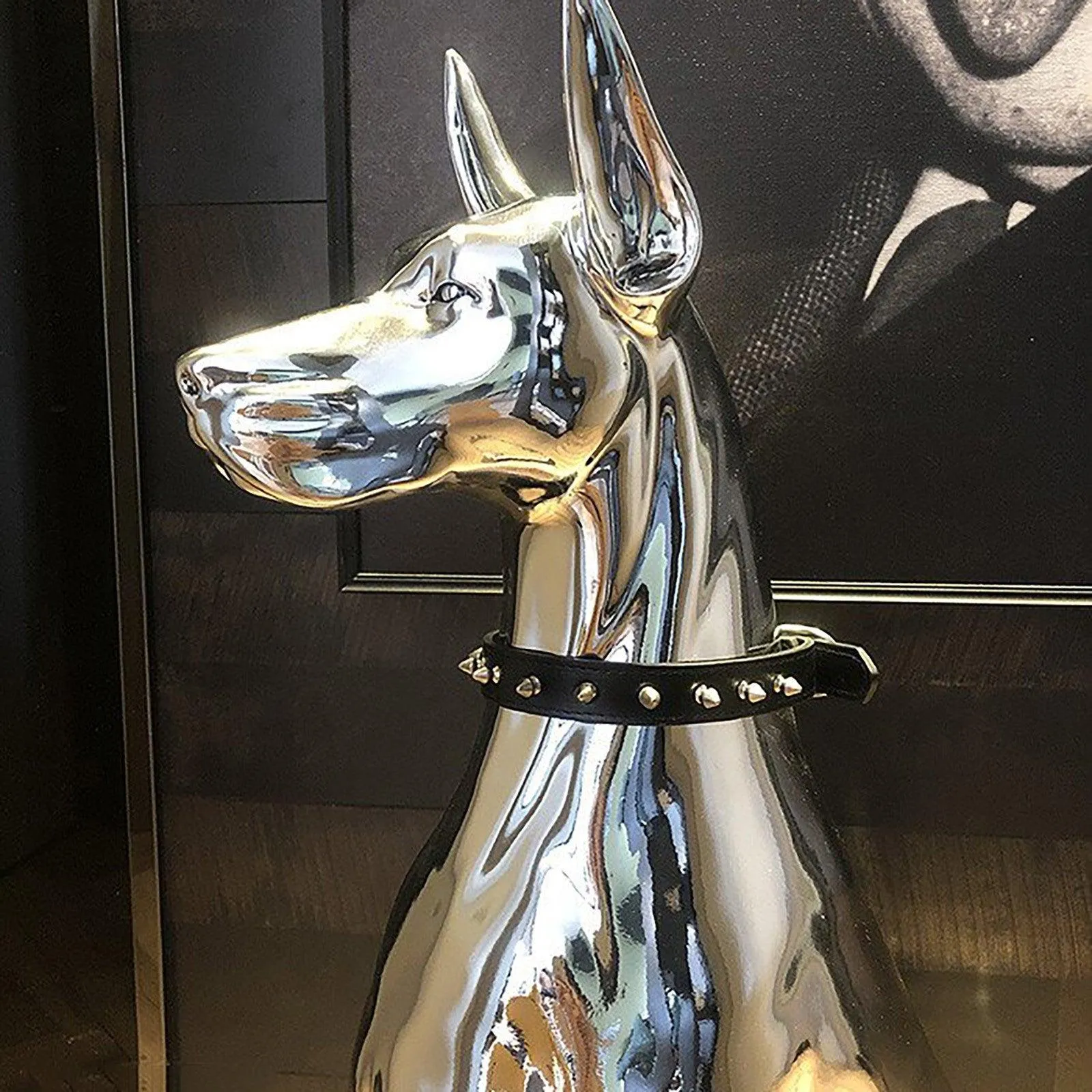 Stylish Doberman Statue - Modern Home Decor Accent