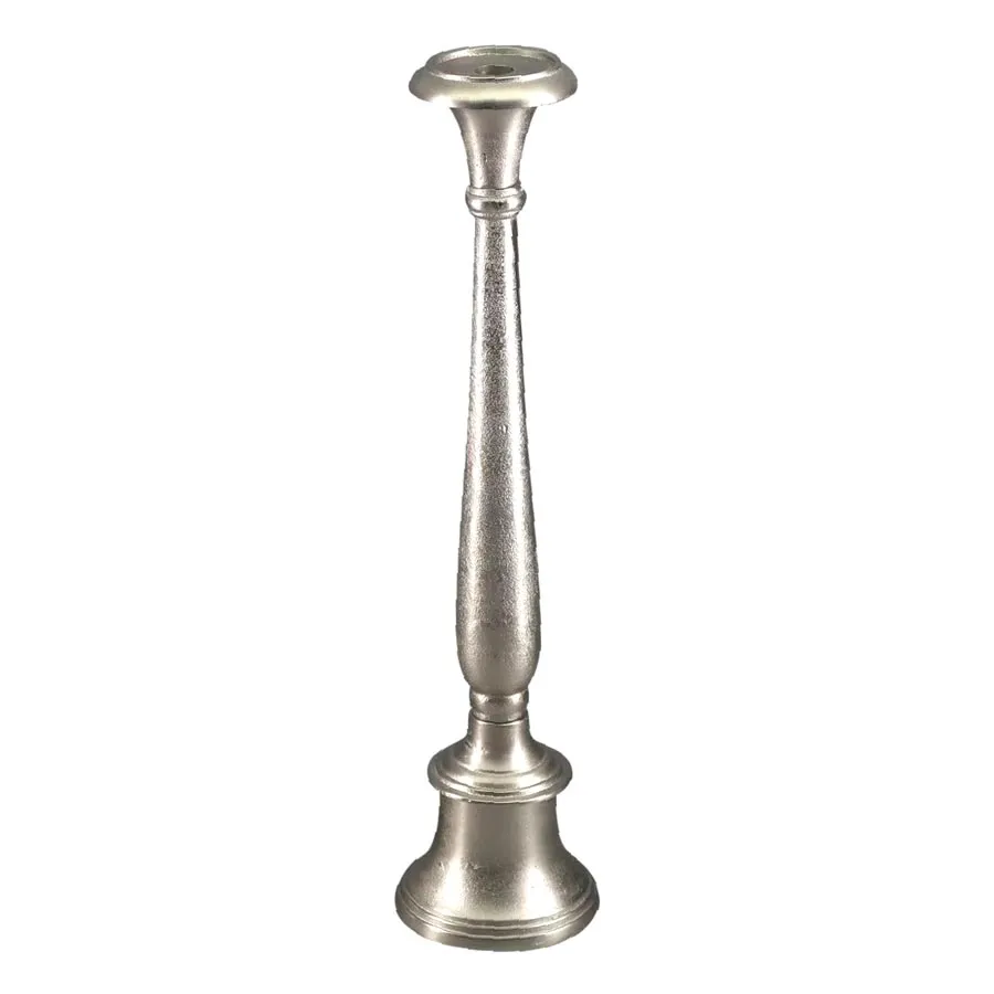 Tall Aluminium Silver Candle Holder (53cm)