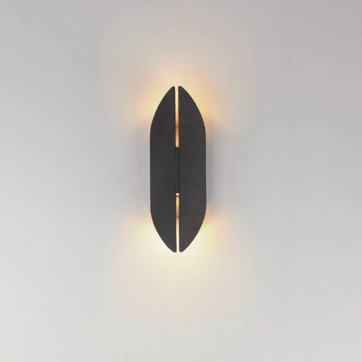 Tectonic 14 in. LED Outdoor Wall Sconce 3000K Black Finish