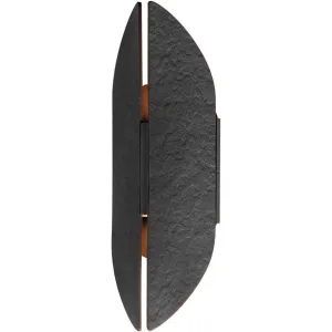 Tectonic 14 in. LED Outdoor Wall Sconce 3000K Black Finish