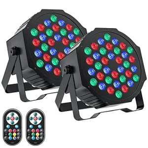 U`King LED Par Lights DJ Stage Light RGB 36 LED with Sound Activated Remote 2 Pac