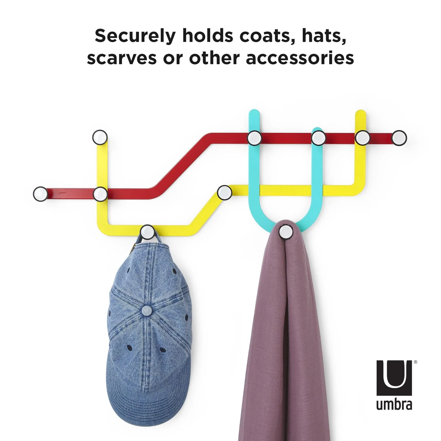 Umbra Subway Multi Hook Coat and Hat Rack