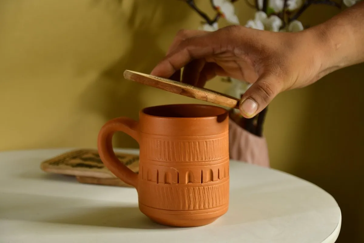 Unglazed Coffee Mug: Stylish Home Decor & Kitchenware