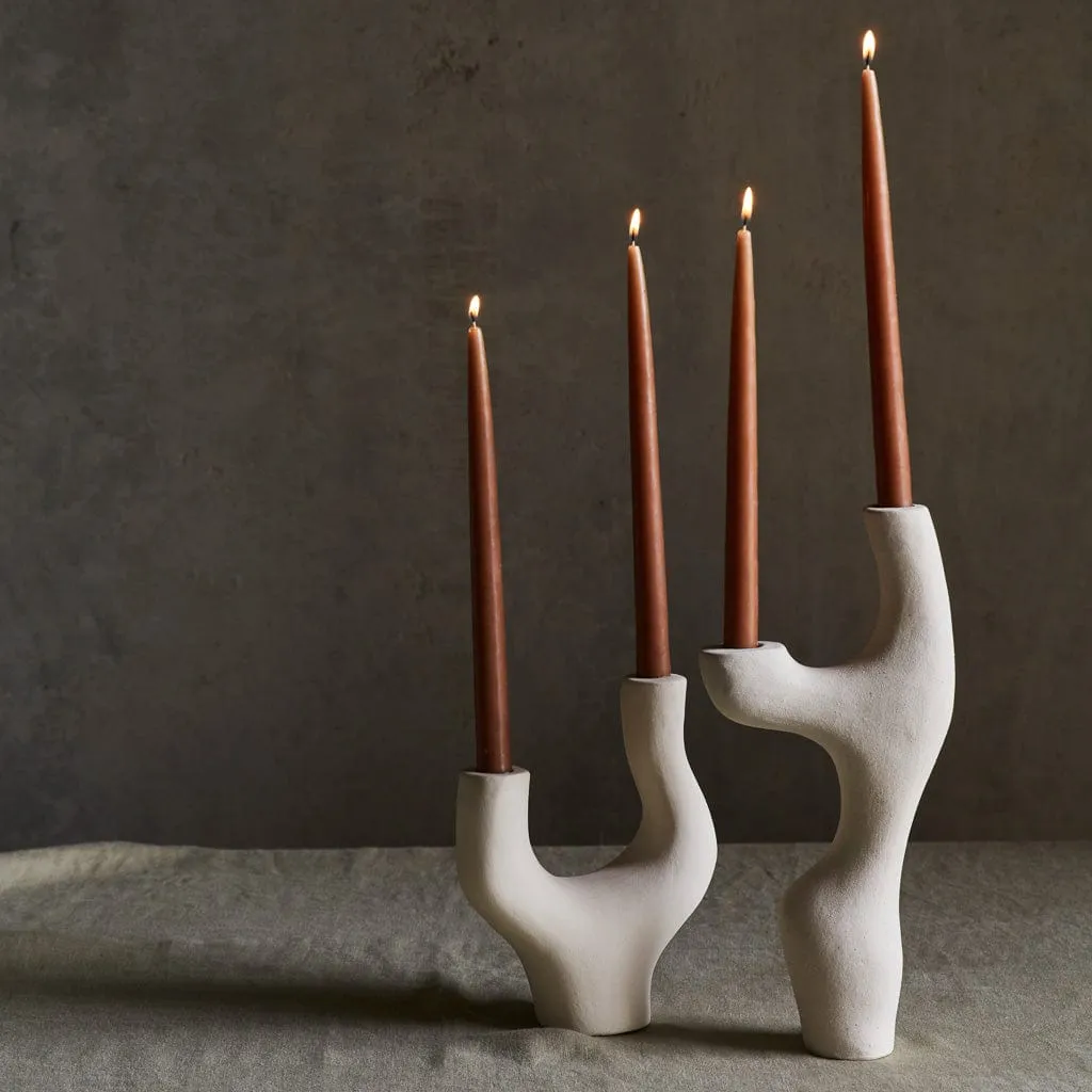 Vida Ceramic Candle Holders - Set of 2