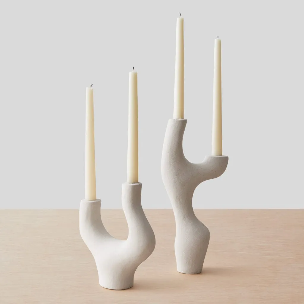 Vida Ceramic Candle Holders - Set of 2