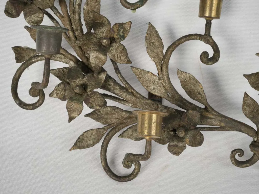 Vintage 11-Light Wall Candelabra, Early 20th Century 26¾"