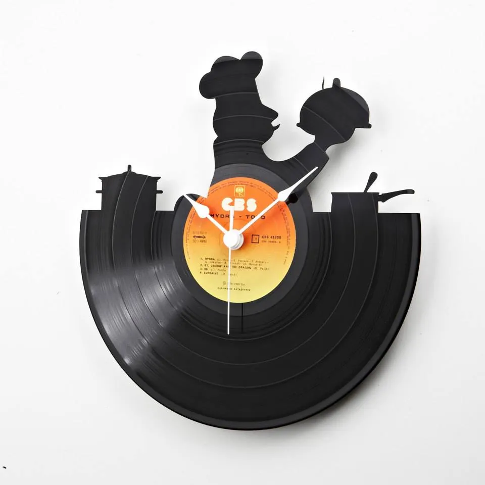 Wall Vinyl Clock Chef