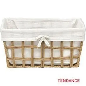 Waved and Rectangular Paper Baskets - Natural/Linen Fabric - Various Sizes