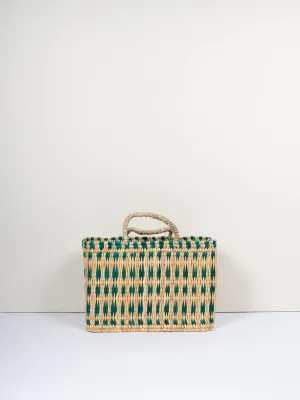 Woven Reed Basket, Green